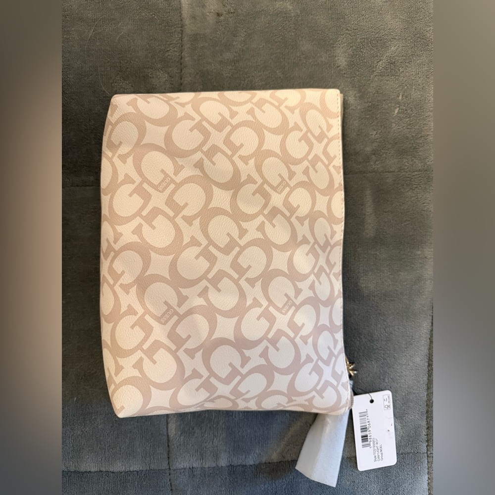 GUESS Beige Patterned Cosmetic Bag - Picture 4 of 5